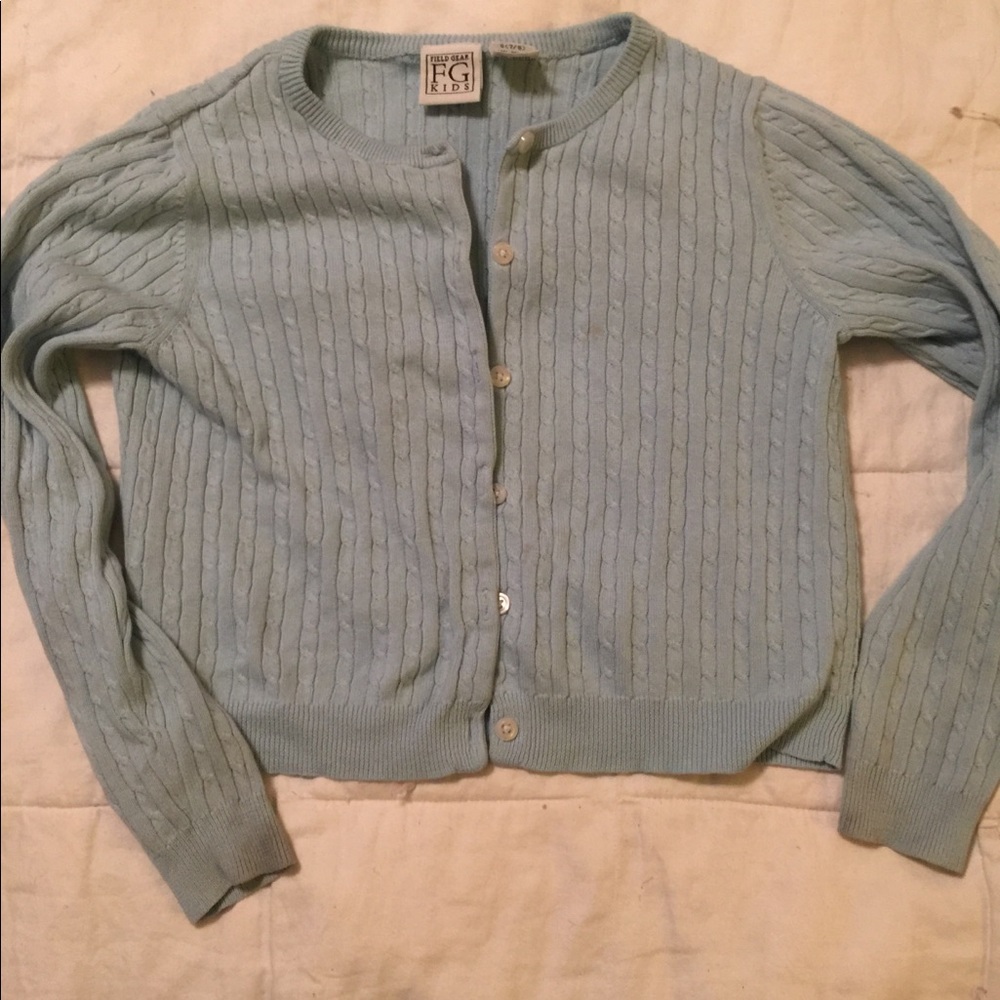 Field Gear Kids Cable Knit Cardigan Sz (S) 7-8